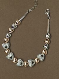 Full of Hearts — Golden & Silver Bracelet for Her - 925 Silver
