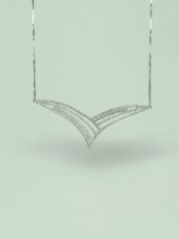 Her Shringar - White Necklace Set With Earrings