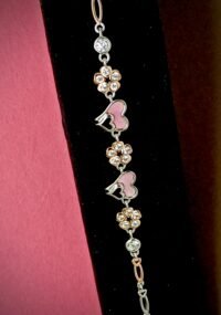 Oplus_131072 Pinky Hearts with Flower - 925 Sterling Silver jewellery