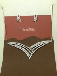 Her Shringar - White Necklace Set With Earrings