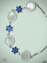 Blue in You - White in me Bracelet for women –925 Silver Adjustable