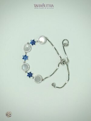 Oplus_131072 Blue in You - White in me Bracelet for women –925 Silver Adjustable