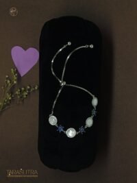 Blue in You - White in me Bracelet for women –925 Silver Adjustable