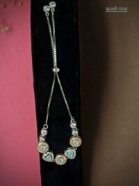 Oplus_131072 Moonlit grace Adjustable Bracelet for Her - 925 Silver