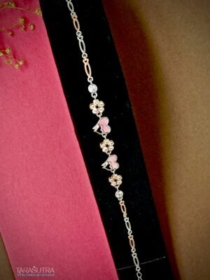Oplus_131072 Pinky Hearts with Flower - 925 Sterling Silver jewellery