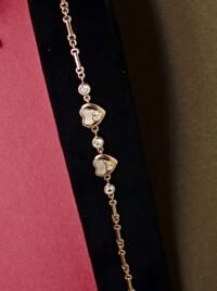 Oplus_131072 Love in Love Gold plated Silver Bracelet for Her — 925 Silver Jewellery