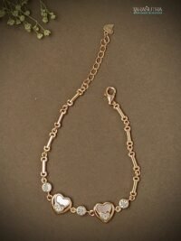 Oplus_131072 Love in Love Gold plated Silver Bracelet for Her — 925 Silver Jewellery