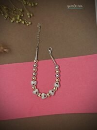 Full of Hearts — Golden & Silver Bracelet for Her - 925 Silver