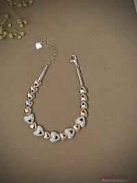 Full of Hearts — Golden & Silver Bracelet for Her - 925 Silver