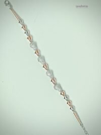Oplus_131072 The Hearts Golden & Silver Colour Women Bracelet Bracelet - 925 Silver