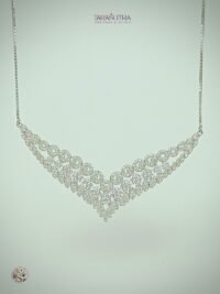 Her Wing - White Necklace Set With Earring