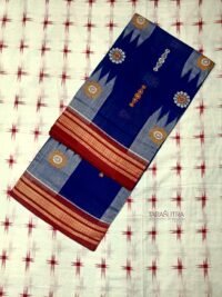 Soudamini Ikat Blue Saree With Blouse