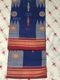 Soudamini Ikat Blue Saree With Blouse