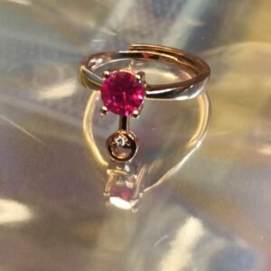 Rosy Finger Ring 92.5 Sterling Silver (Rose Gold)